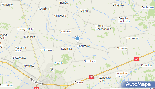 mapa Łaguszew, Łaguszew na mapie Targeo